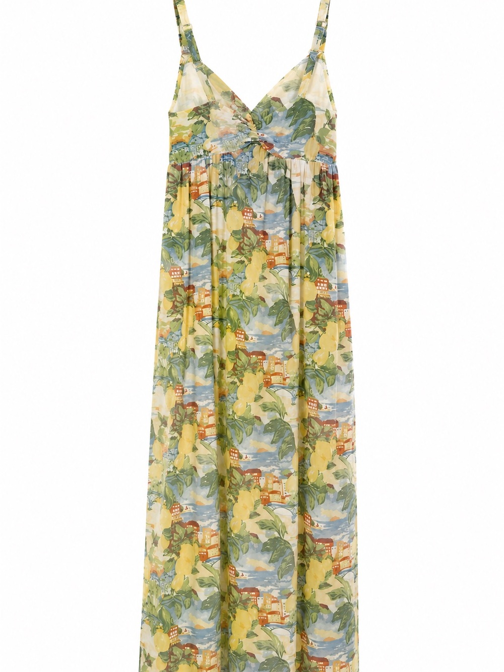 Abercrombie & Fitch Yellow Green Blue Floral Maxi Dress